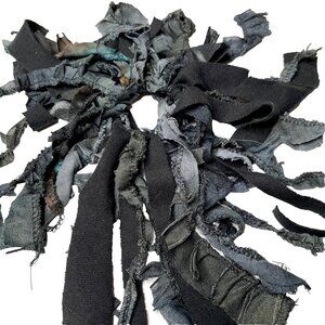 Gray Fringe Hair Tie Mummy Costume Halloween Ghost Ponytail Cheerleader Zombie